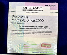 Microsoft Office 2000 Small Business Edition Upgrade -NEW  Sealed for a Dell PC
