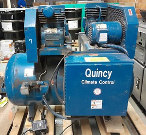 1.5 HP QUINCY Twin Reciprocating Air Compressor System, 60 Gallon Tank MQC01006D