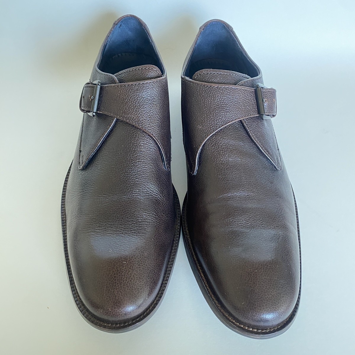 Cole Haan Brown Leather Single Monk Strap Oxfords Men main image 2