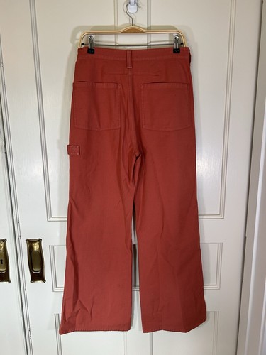 Pilcro Painted Puddle Flare Cargo Pants Womens Size 28 Burnt Orange Boho - Picture 7 of 14