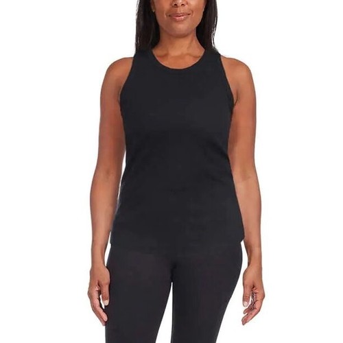 Paquete de 3 tanques para mujer Danskin ropa activa acanalada violeta/gris/negro, talla mediana - Imagen 2 de 5