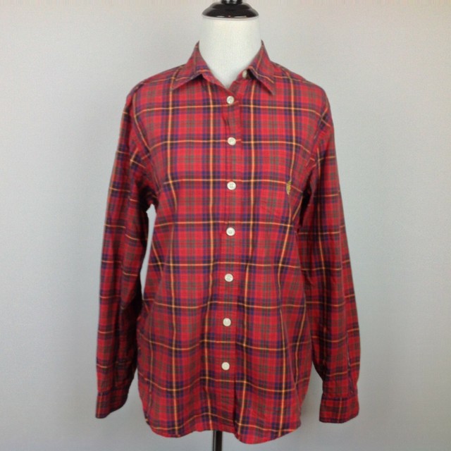 ralph lauren plaid shirt womens