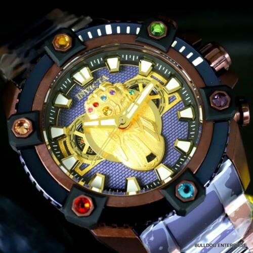 Invicta Grand Octane Marvel Thanos Infinity Gauntlet Steel Swiss 63mm Watch New - Afbeelding 1 van 12