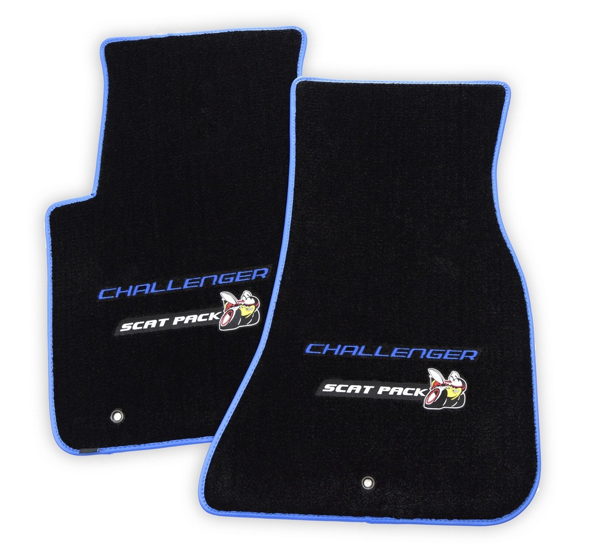 Dodge Challenger Scat Pack & Bee Floor Mats Blue Logos & Trim 32oz