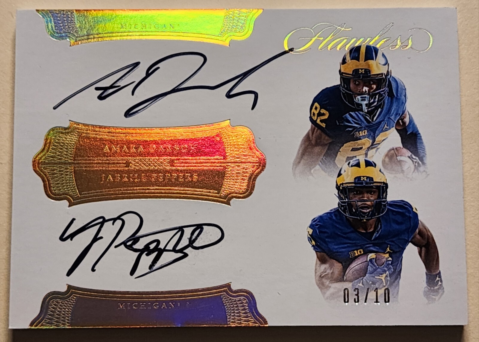 2017 Flawless Dual Auto Amara Darboh Jabrill Peppers Auto /10 (Read