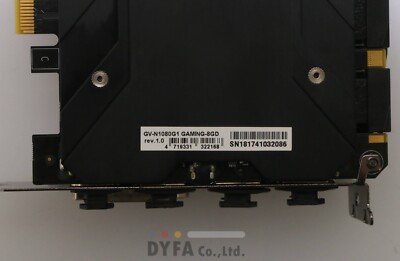 GIGABITE used GV-N1080G1 GAMING-8GD rev.1.0 cover is loose PCB-I-E