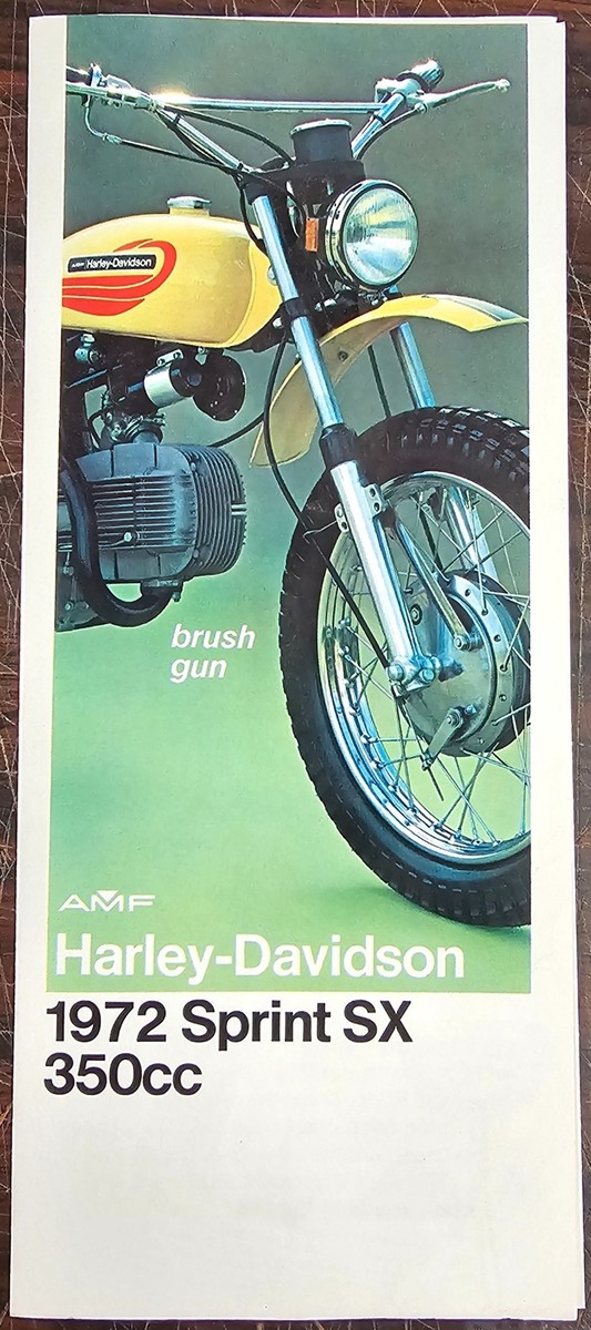 VTG Original 1972 Harley-Davidson Sprint SX 350cc NOS AMF Brochure