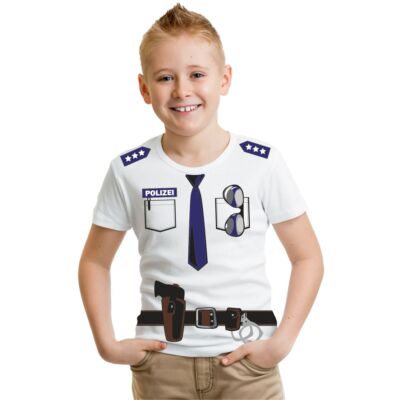 Polizei-Kostüm Für Jungen – Komplett-Set In Größe M (5-8 Jahre), Perfekt Für Rollenspiele & Verkleidungspartys