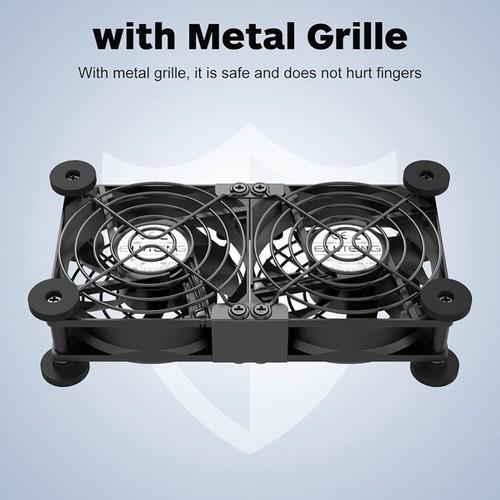 120mm 5V USB Powered PC Router Dual Cooling Fans w/Speed Controller High Fan AU - Picture 7 of 17