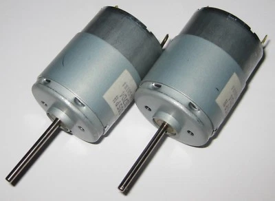 2 X Mabuchi RS-385PH Motor - Long Shaft 2.3mm - 12V DC - Model Train Hobby Motor