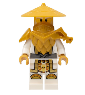 Lego Wu Sensei 71775 Crystallized without Flag Crystalized NINJAGO