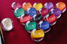 Epco Premium Quality, Clear-Hobbit Style, Pool Set,with 4.2oz, 2.25" diam balls