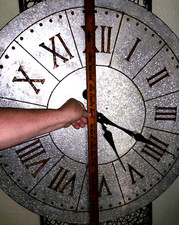 32" Clock Galvanized-Uniquely Made Aged Piece-Raised Roman Numerals Rusty Patina