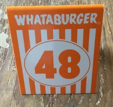 Whataburger Table Tent Number 48 Famous Burgers