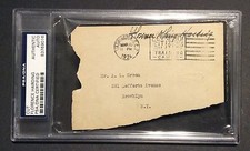 President First Lady Florence Kling Harding AUTO CUT Envelope Dated 1924 PSA/DNA