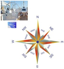 1 Pezzo Bussola Adesivo Rosa dei Vento Simbolo Nautico Segno Adesivo (Rt81/8)
