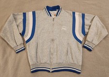 VINTAGE CHRISTIAN DIOR MONSIEUR FULL-ZIP TRACK SWEATSHIRT GREY/BLUE M