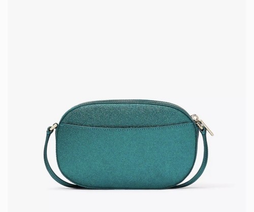 Kate Spade Glimmer Glitter Oval Camera Crossbody Bag Festive Teal KE459 $299 - 第 5/6 張圖片