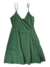 Wild Fable Women's Dark Green Dress Size M V Neck Fit and Flare