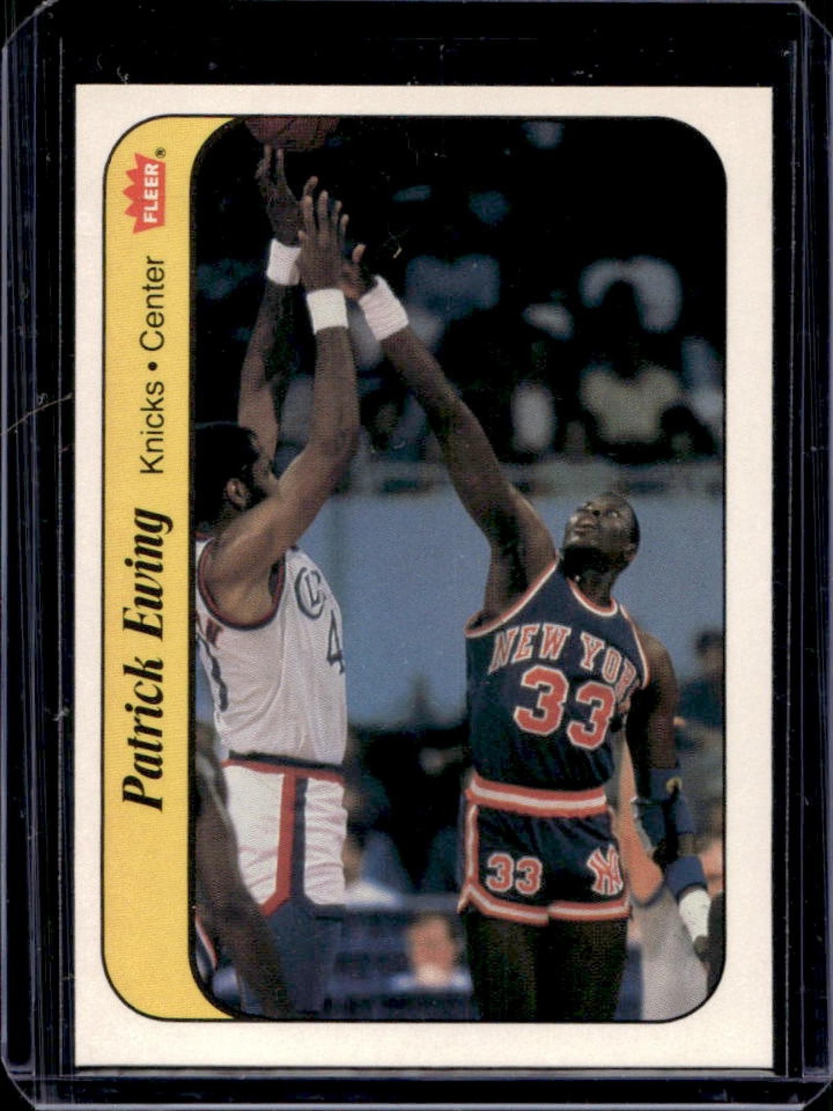 1986-87 Fleer Patrick Ewing Stickers Rookie RC #6 Knicks