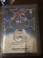Topps 2025 Series 2 Sandro Fabian Baseball Stars RC Auto /150 - Texas Rangers