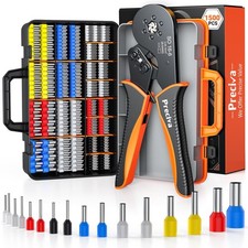 Preciva Ferrule Crimping Tool Kit - AWG 28-5 Hexagonal Ferrule Crimper with S...
