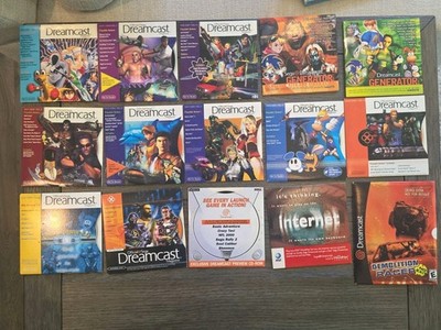 Official Sega Dreamcast Magazines Demo Discs Strategy  Lot Of 15 Bundle