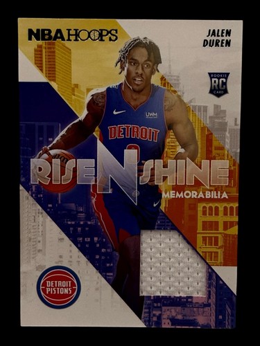 Jalen Duren #RS-JD 2022 Panini Hoops Rise N Shine Memorabilia card