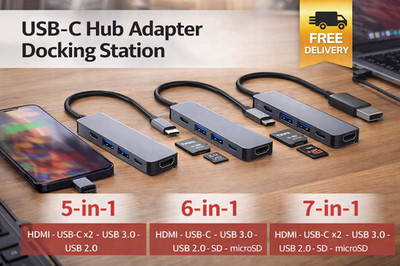USB C Hub Adapter HDMI USB 3.0 Dock, 5 in 1, 6 in 1, 7 in 1 Typ C Multiport Hub