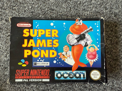 Super James Pond SNES. Komplett UK PAL Super James Pond für den Super Nintendo