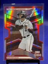 2023 Panini Elite Extra Edition Hunter Haas #60 Prime Numbers C Die Cut SN,#d/9