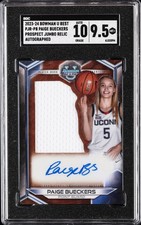 2023-24 BOWMAN U BEST PROSPECT TAG RELIC AUTOS PAIGE BUECKERS SGC 9.5 AUTO 10