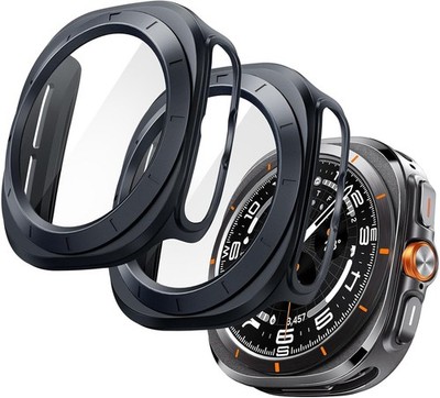 2 Pack Case with Screen Protector for Samsung Galaxy Watch Ultra 47mm Overall Pr
