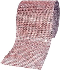 Fuchsia 10 Yards DIAMOND MESH WRAP ROLL CRYSTAL RHINESTONE SPARKLE BLING RIBBON