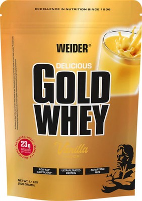 (45,38 EUR/kg) Weider Delicious Gold Whey 500g Beutel Protein Muskelaufbau