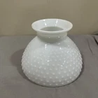 Vintage Milk Glass Hobnail Replacement Lamp Shade Hurricane  8” Fitter