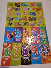 Childrens Puzzles Lot Of 2- Numbers And Alphabet Letters By Crayola