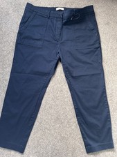 M S Per Una navy blue smart casual trousers, size 20 SHORT new without tags
