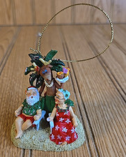 Island Heritage Hawaii Hawaiian Holiday Hour Santa - Mrs Claus Reindeer Ornament