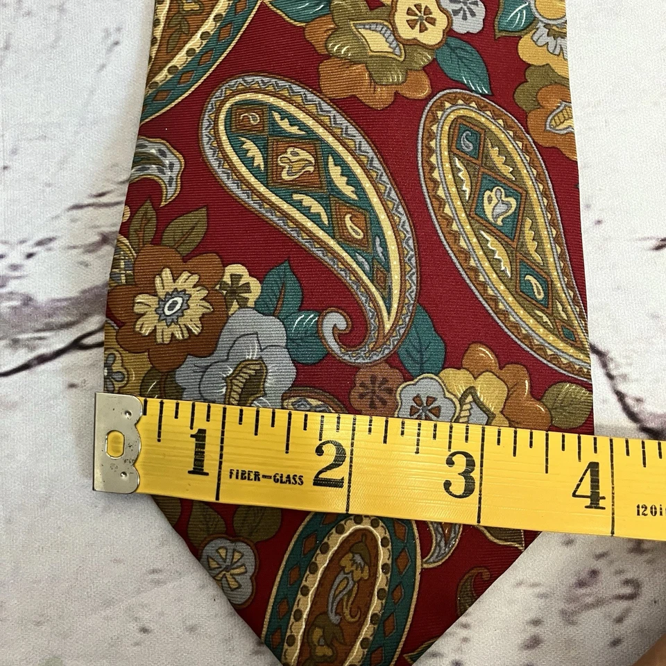 Conjunto de 4 corbatas de seda Liberty of London para hombre estampadas geográficas florales de cachemira de colección Foto 2 de 4