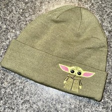 Disney Star Wars Grogu Baby Yoda Beanie Hat Unisex Adult Green L/XL