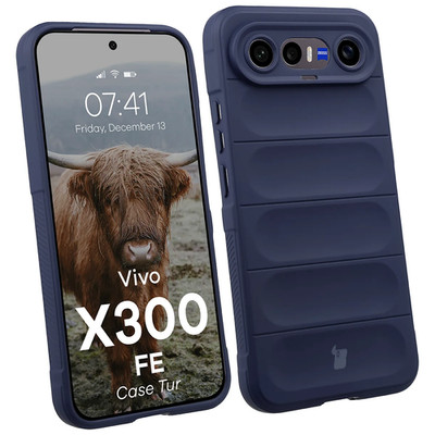 Handyhülle für Vivo X300 FE Bizon Case Cover Schutzhülle Etui Hülle Dunkelblau