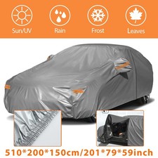 Sliver Full Car Cover W Zipper For Mercedes-benz - All Weather Rain Protection Sliver Full Car Cover W Zipper For Mercedes-benz - All Weather Rain Protection