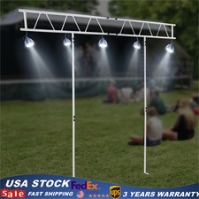 Light Truss Stand System, Trussing DJ Booth Kit 7x8ft Stage DJ Light Stand T-Bar