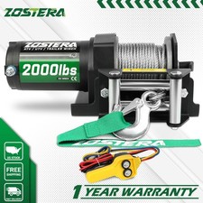 Electric Winch 2000lbs 12v Steel Cable Trailer Towing 4wd Off-road Atv Utv Boat