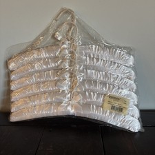 Vintage White Satin Padded Hangers New Set of 6