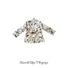 Joan Rivers Floral Bouquet 3/4 Sleeve Jacket/Blazer - Size 4. Nwot free ship