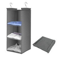 AiQInu HäNgeregal Kleiderschrank Organizer 3 FäCher Faltbar Metallhaken