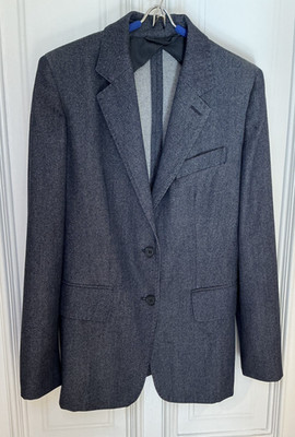 MAX MARA BLUE & WHITE TWEED BLAZER JACKET WOMENS SIZE 6 Workware Job interviews