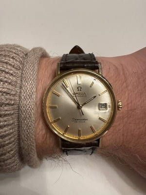 Vintage Omega Seamaster DeVille 14K GF Auto Swiss Date Watch Running Great